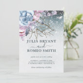 ウィンターワンダーラ結婚ンドのフローラ雪招待状 招待状 (スタンド正面)