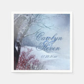 ウィンターワンダーラ結婚ンド紙 スタンダードカクテルナプキン (正面)