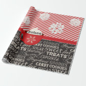 ウィンターワードアートホリデー ラッピングペーパー (アンロールド)