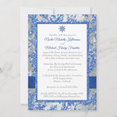 ウィンターワ王室のンダーランド結合ハート招待状 招待状 (裏面)