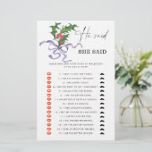 ウィンター彼は彼女はブライダルシャワーゲームと言った (スタンド正面)