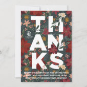 ウィンター感謝していフローラビジネスホリデーカード シーズンカード (正面)