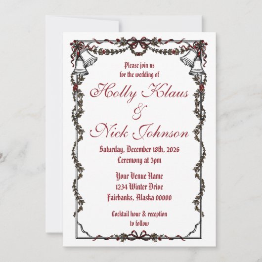 ウィンター招待状 招待状 (正面)