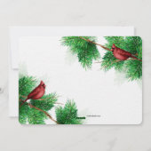 ウィンター深紅色ズフォトホリデーカード シーズンカード (裏面)