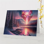 ウィンター湖花火 カード (黄色い花)