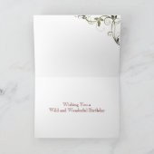 ウィンター疑問に思ランドワイルドエルクハッピーバースデー カード (内部)