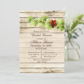 ウィンター素朴ウッドランドパインコーンブライダルシャワー 招待状 (スタンド正面)