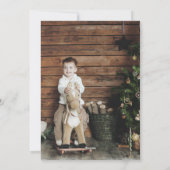 ウィンター素朴ウッドランド切り出しクリスマスフォトカード シーズンカード (裏面)