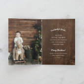 ウィンター素朴ウッドランド切り出しクリスマスフォトカード シーズンカード (内部)