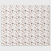 ウィンター素朴ウッドランド | フォレストバードリーフホリデイ ラッピングペーパー (フラット)