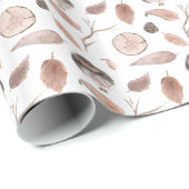 ウィンター素朴ウッドランド | フォレストバードリーフホリデイ ラッピングペーパー (ロールコーナー)