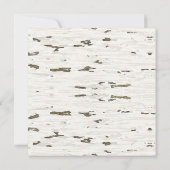 ウィンター素朴ウッドランド |フクロウ樺の木クリスマスカード シーズンカード (裏面)