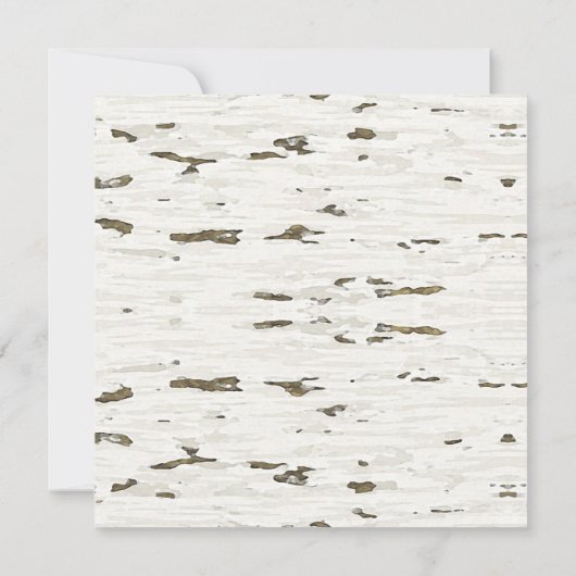 ウィンター素朴ウッドランド |フクロウ樺の木クリスマスカード シーズンカード (裏面)