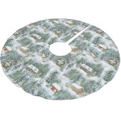 ウィンター素朴ウッドランド ブラッシュドポリエステルツリースカート (アングル)