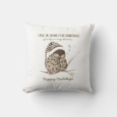 ウィンター素朴ウッドランド | 樺の木バークフクロムクリスマス クッション (正面)