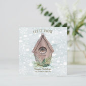 ウィンター素朴ウッドランド | Let It Snow Bird シーズンカード (スタンド正面)
