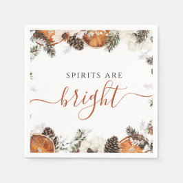 ウィンター素朴シトラス&パインホリデーパーティー スタンダードカクテルナプキン
