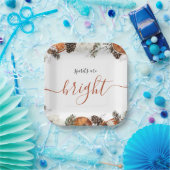 ウィンター素朴シトラス&パインホリデーパーティー ペーパープレート (パーティー)