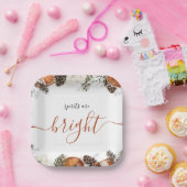 ウィンター素朴シトラス&パインホリデーパーティー ペーパープレート (パーティー)