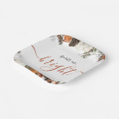 ウィンター素朴シトラス&パインホリデーパーティー ペーパープレート (傾斜あり)