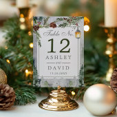 ウィンター素朴パインシック植物灯結婚灯 テーブルナンバー