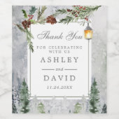 ウィンター素朴パインシック植物灯結婚灯 ワインラベル (シングルラベル)