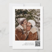 ウィンター素朴ピネコン結婚式招待状 セーブザデート (裏面)