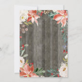 ウィンター素朴フローラバーンウッドブライダルシャワー 招待状 (裏面)