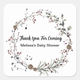 ウィンター素朴ベリーボホワイルドフラワーガーデンズ スクエアシール