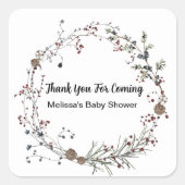 ウィンター素朴ベリーボホワイルドフラワーガーデンズ スクエアシール (正面)