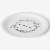 ウィンター素朴ベリーボホワイルドフラワーガーデンズ ペーパープレート (アングル)