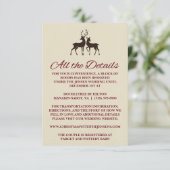 ウィンター素朴ホリデーパイン結婚ズ詳細カード 招待状 (スタンド正面)