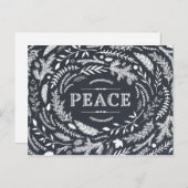 ウィンター素朴ホリデーポストカード シーズンポストカード (正面/裏面)