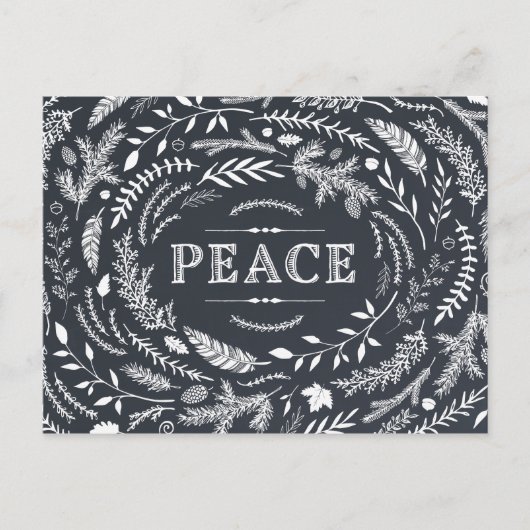 ウィンター素朴ホリデーポストカード シーズンポストカード (正面)