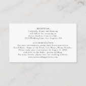 ウィンター素朴ホワイトパインウッドランド結婚ズ詳細 エンクロージャーカード (裏面)