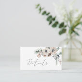 ウィンター素朴ホワイトパインウッドランド結婚ズ詳細 エンクロージャーカード (スタンド正面)