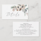 ウィンター素朴ホワイトパインウッドランド結婚ズ詳細 エンクロージャーカード (正面/裏面)