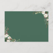 ウィンター素朴ポインセチアフローラ結婚ズ詳細 エンクロージャーカード (裏面)