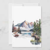 ウィンター素朴マウンテンロッジ結婚式招待状 招待状 (裏面)