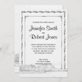 ウィンター素朴ワンダーランド結婚式招待状 招待状 (正面/裏面)