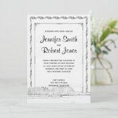 ウィンター素朴ワンダーランド結婚式招待状 招待状 (スタンド正面)