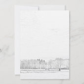 ウィンター素朴ワンダーランド結婚式招待状 招待状 (裏面)