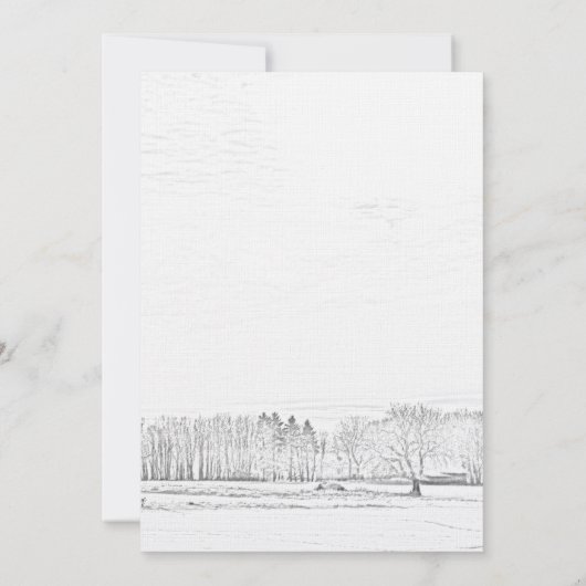 ウィンター素朴ワンダーランド結婚式招待状 招待状 (裏面)