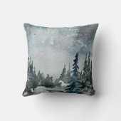 ウィンター至ウッドランドフォレストホワイトホース クッション (裏面)