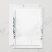 ウィンター至グリーティングウッドランドフォレストウルフカード カード (裏面)