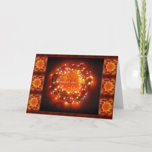 ウィンター至フェアリーライトリース カード (正面)