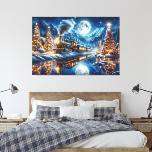 ウィンター表現ホリティ絵を描ング キャンバスプリント (インサイチュ (寝室))