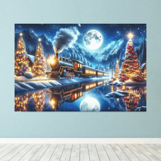 ウィンター表現ホリティ絵を描ング キャンバスプリント (インサイチュ (ウッドフロア))