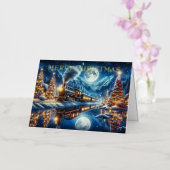 ウィンター表現ホリティ絵を描ング 箔シーズンカード (蘭)