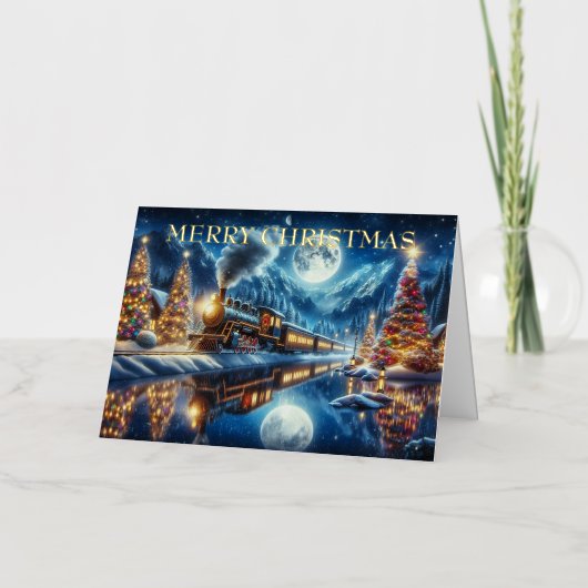 ウィンター表現ホリティ絵を描ング 箔シーズンカード (正面)